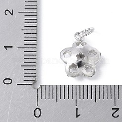 925 hohler Blumenanhänger aus Sterlingsilber&nbsp;STER-M093-03P