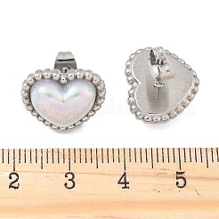 Boucles d'oreilles à tige en forme de cœur en acier inoxydable 304 pour femmes&nbsp;EJEW-Z095-02P
