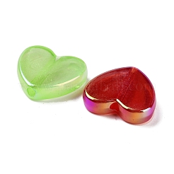 Placcatura uv luminosa perline acriliche iridescenti arcobaleno&nbsp;OACR-O008-07