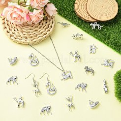 60 pz 12 stili pendenti in lega di stile tibetano&nbsp;TIBE-CJ0001-36