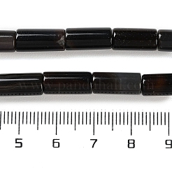 Natürliche schwarze Achat Perlen Stränge&nbsp;G-NH0019-A02-01