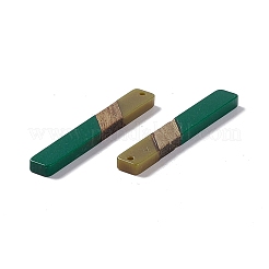 Gros pendentifs en résine opaque et bois de noyer&nbsp;RESI-M027-11D
