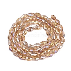 Chapelets de perles en verre transparent électrolytique&nbsp;GL-N002-01A-A08
