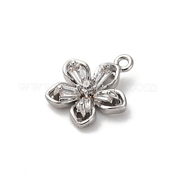 Adornos de latón micropavé de circonia cúbica&nbsp;KK-D371-04E-P