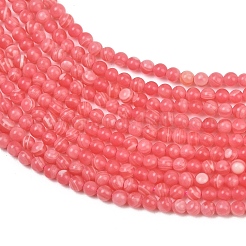 Brins de perles de rhodochrosite synthétique teintées&nbsp;GG-CBA0389-A03-2mm
