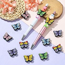 12 Stück 6 Stile Schmetterling Lebensmittelqualität umweltfreundliche Silikonperlen&nbsp;SIL-CJ0001-89