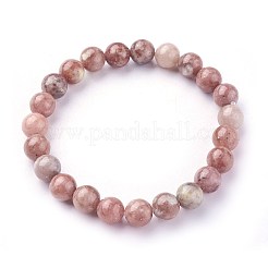 Stretch-Armbänder aus natürlichem Pflaumenblüten-Jaspis&nbsp;X-BJEW-F380-01-B08