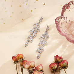 1 paire de boucles d'oreilles pendantes en laiton&nbsp;EJEW-AN0004-54