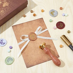 Siegelstempel aus Messing mit Holzgriff&nbsp;AJEW-WH0412-0284