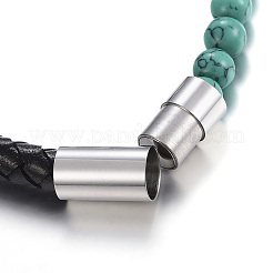 Bracciali cordone pelle microfibra&nbsp;BJEW-G532-24C