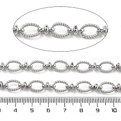 Ovale Gliederketten aus Messing mit Zahnstangenbeschichtung&nbsp;CHC-G023-03P