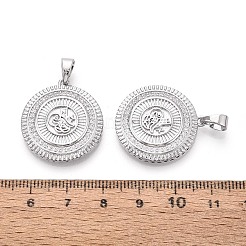 Pendentifs en zircone cubique clair en laiton&nbsp;KK-T081-09P