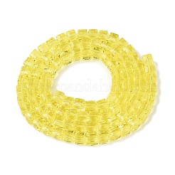 Abalorios de vidrio transparente hebras&nbsp;LS-GLAA-R041-8x8mm-A01