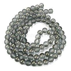 Brins de perles de verre transparent dépoli&nbsp;X1-GLAA-P065-8mm-12