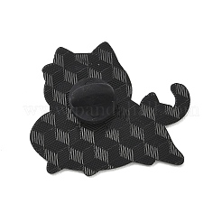 Spille da bavero in lega con stampa di un gatto alla moda con occhiali da sole che cavalca un pesce&nbsp;AL-CBA4F48-03B