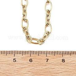 Colliers à maillons ovales texturés en acier inoxydable 304 de 5.5 mm&nbsp;NJEW-T016-12G