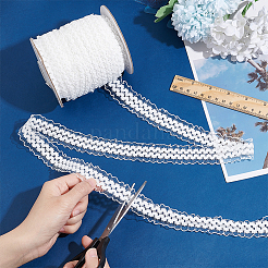 Ruban de fleur plissé chinlon de 30 yards&nbsp;OCOR-WH0046-73B