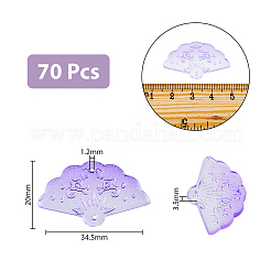 70pcs 7 Farben transparente sprühlackierte Glasanhänger&nbsp;GLAA-DC0001-19