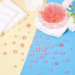 4 brin 4 styles de perles de verre transparentes peintes à la cuisson&nbsp;DGLA-TA0001-32D