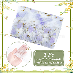 6 Yards Milchfaser-Netzstoff mit Blumenmuster&nbsp;DIY-NB0014-82C