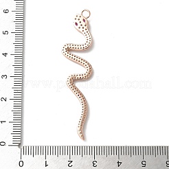 Placcatura a cremagliera in ottone con pendenti in zirconi cubici&nbsp;KK-S504-01RG