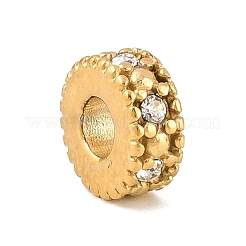 Perline europee in strass in acciaio inossidabile 304&nbsp;RB-CBA362B-01J