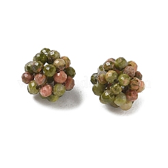 Perles tissées en unakite naturelle&nbsp;GG-CBA2E9C-F07-01