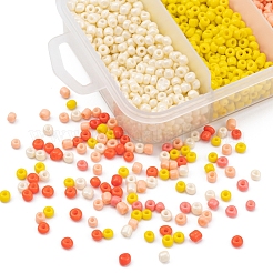 1900 Stück 5 Farben Backfarbe Glas Saatperlen&nbsp;SEED-YW0001-76B