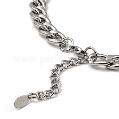 Collana a catena cubana in acciaio inossidabile 304 anti-ossidazione&nbsp;BJEW-B072-04P