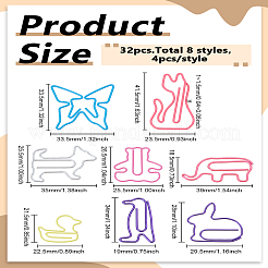 32 trombones en plastique de 8 styles&nbsp;AJEW-LP0008-01