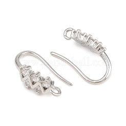 Laiton strass boucle d'oreille crochets&nbsp;KK-C261-01E-P