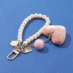 Decorazioni in peluche con ciondolo a forma di cuore&nbsp;AJEW-FS0001-08