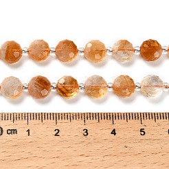 Stränge aus erhitzten natürlichen Citrinperlen&nbsp;G-B153-B09
