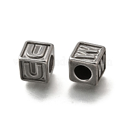 26 Stück 26 Stile 304 Edelstahl Würfelperlen&nbsp;STAS-V009-01P