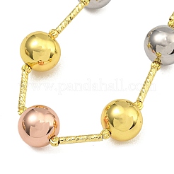 Collane pettorali in ottone placcato a cremagliera per le donne&nbsp;NJEW-C059-09G-04