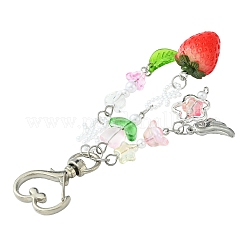 Porte-clés pendentifs en acrylique et en verre&nbsp;KEYC-FZ00008