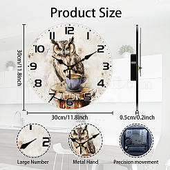 Orologio da parete in mdf stampato&nbsp;HJEW-WH0058-115