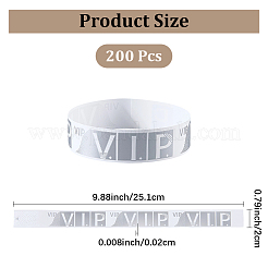 200 pulsera impermeable de plástico PP VIP&nbsp;BJEW-SP0001-33A