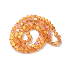 Chapelets de perles en verre électroplaqué&nbsp;EGLA-C010-01A-HR01