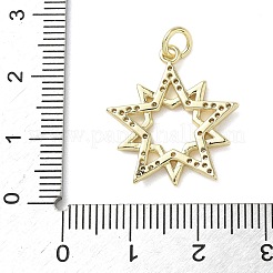 Pendentifs avec zircon cubiques à micro-pavés en laiton&nbsp;KK-L248-07G-02