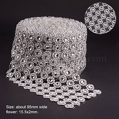 6 rangée en plastique diamant maille rouleau rouleau strass cristal ruban gâteau de mariage&nbsp;OCOR-WH0030-03