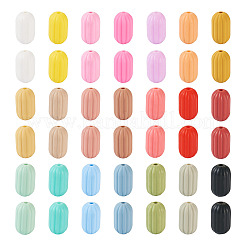 42 perline focali ovali in silicone di 21 colori&nbsp;SIL-TA0001-69