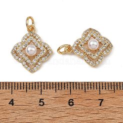 Pendentifs en laiton Shegrace pavés de zirconiums cubiques transparents&nbsp;XGRQ4D483-661G