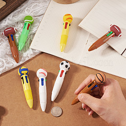 14 penna a sfera sportiva in plastica 4 in 1&nbsp;AJEW-TA0005-83