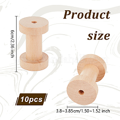 Retro-Holz-Näh-Kreuzstich-Stickgarn-Aufbewahrungsspulen&nbsp;WOOD-WH0124-66