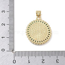 Religion Messing Micro Pave Zirkonia Anhänger&nbsp;KK-L268-014G-B04