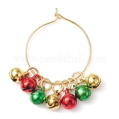 Weihnachts-Weinglas-Anhänger aus Messing mit Glockenmotiv&nbsp;AJEW-JO00257