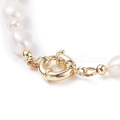 Collana di perle naturali con perline acriliche dorate per le donne&nbsp;NJEW-JN03850