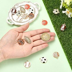 16pcs 8 styles de pendentifs en émail en alliage&nbsp;FIND-YW0009-92