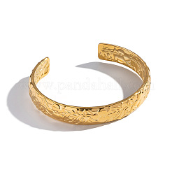 Brazaletes abiertos de acero inoxidable 304 con diseño floral para mujer.&nbsp;PL4091